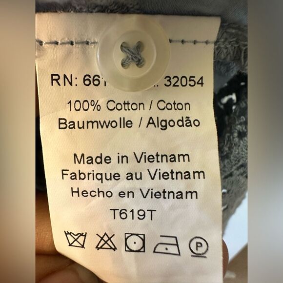 Anthropologie TYLHO Elodie Embroidered Lace Tunic Blouse Blue Size S - Picture 12 of 12